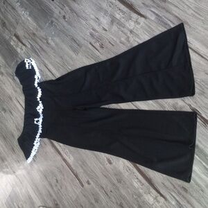 Serafina Premium Apperel Novelty Women's Jumpsuit Black & White Sz 10